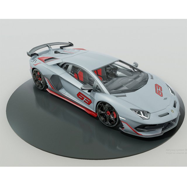 Aventador SVJ 63 VR Ready 3D मॉडल .c4d .max .obj .3ds .fbx .stl .blend 