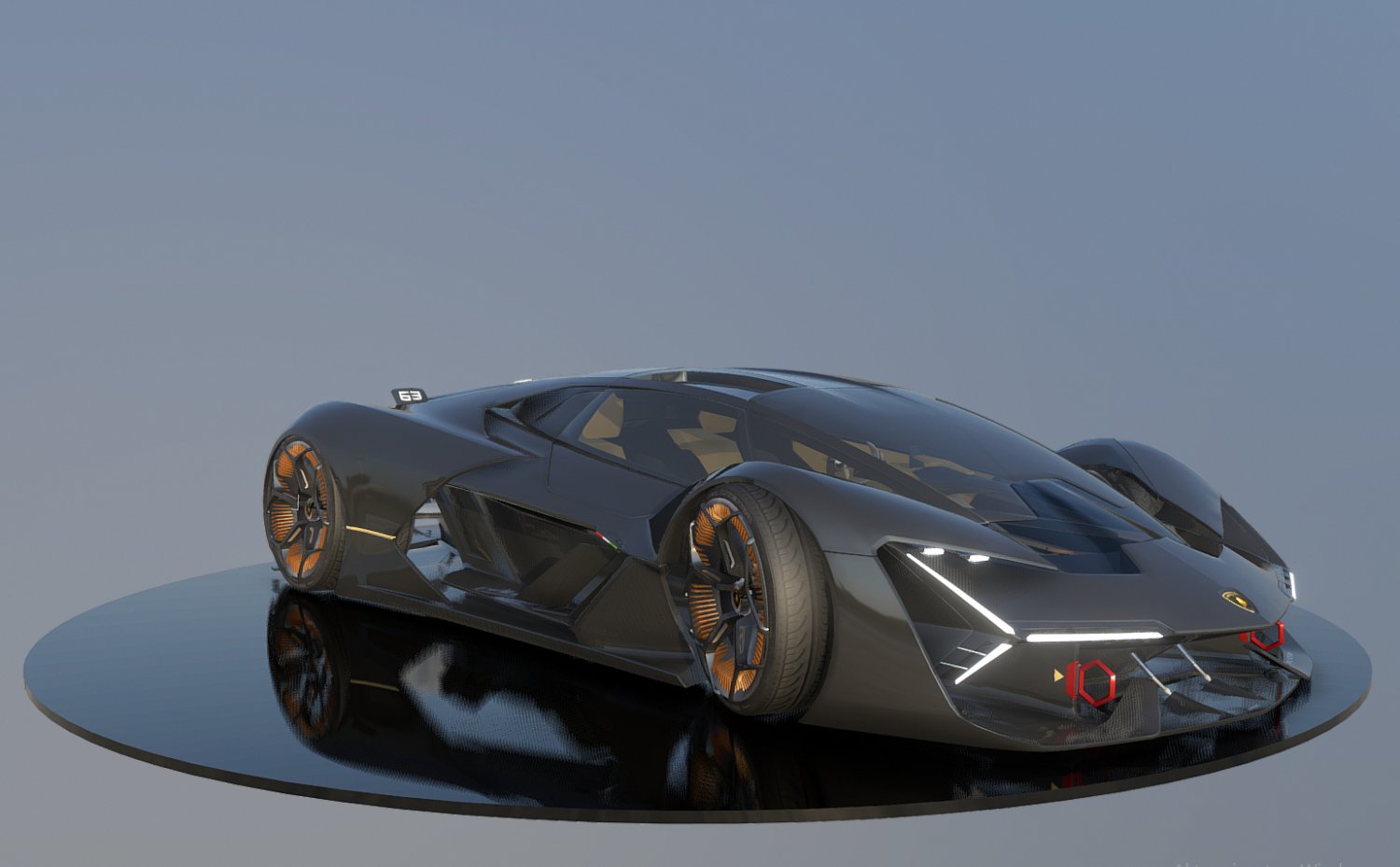 Lamborghini Terzo Millennio 2017 3D model - Download Vehicles on