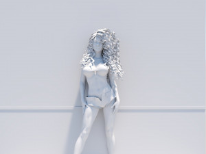 Sexy girl and wings Modelo 3D