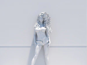 Sexy girl and wings 3D Model