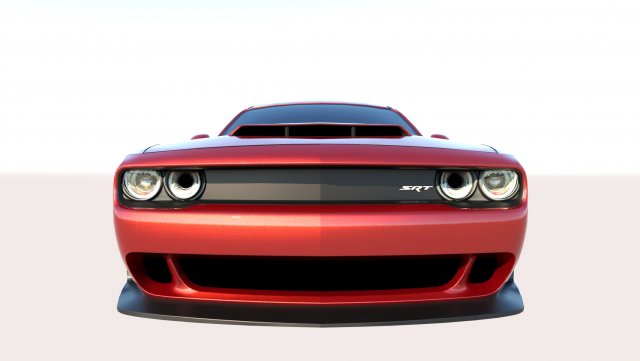 Dodge Challenger SRT DEMON - Low poly 3D Model .c4d .max .obj .3ds .fbx .stl .blend