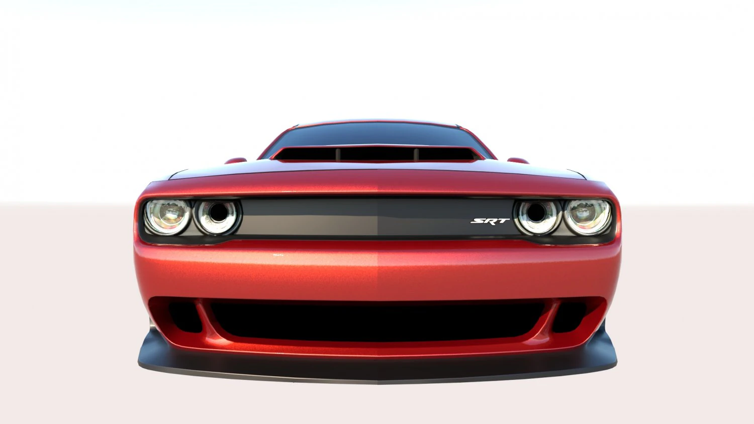 Dodge Challenger SRT DEMON - Low poly 3D Model .c4d .max .obj .3ds .fbx .stl .blend 