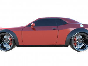 Dodge Challenger SRT DEMON - Low poly 3D Model