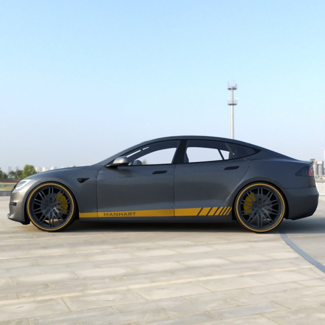 Tesla model S Modelo 3D .c4d .max .obj .3ds .fbx .stl .blend 
