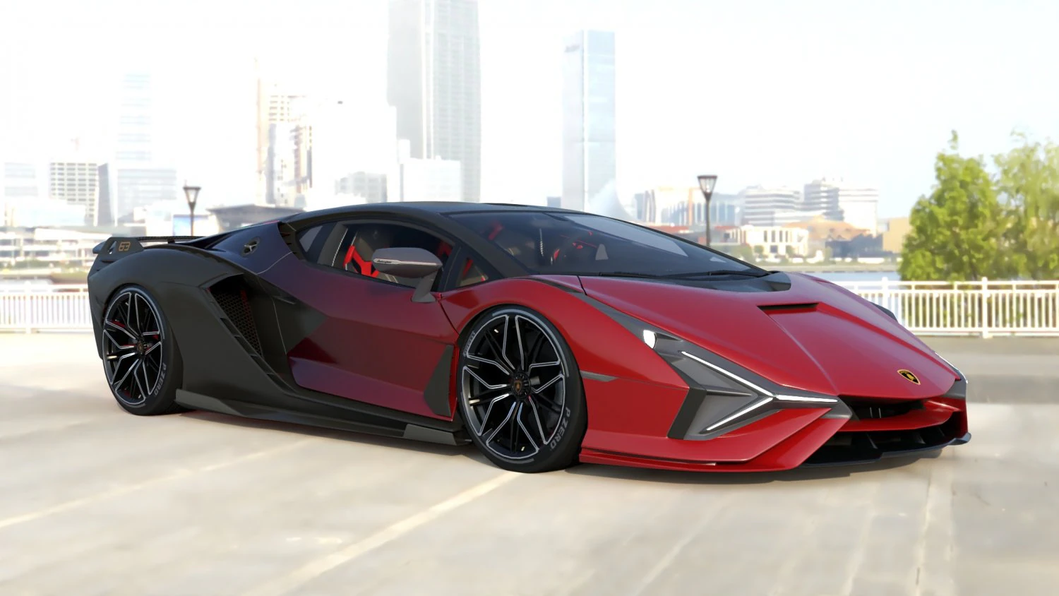 Unique Lamborghini-Sian FKP 37 3D Model .c4d .max .obj .3ds .fbx .stl .blend