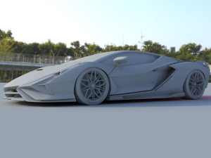 Unique Lamborghini-Sian FKP 37 Model 3D