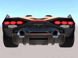 Unique Lamborghini-Sian Roadster 2023 and sexy girl 3D Model