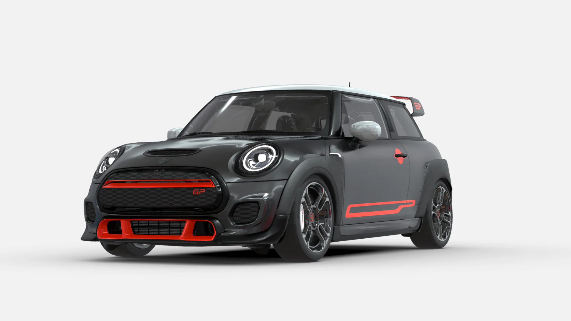 MiniCooper JCW GP 3D Model .c4d .max .obj .3ds .fbx .stl .blend 