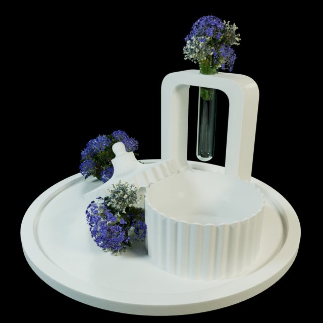 Decorative set Model 3D .c4d .max .obj .3ds .fbx .stl .blend 