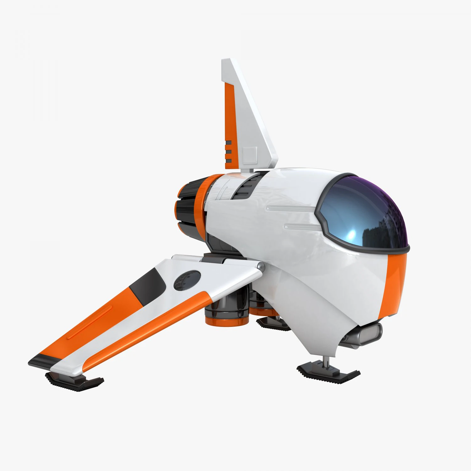 SPACE SHIP 3D Model .c4d .max .obj .3ds .fbx .stl .blend 