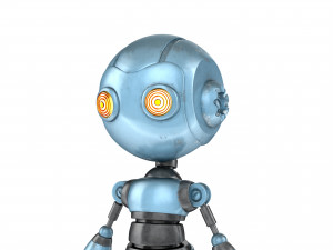 Blue Metal Robot 3D Model