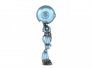 Blue Metal Robot 3D Model