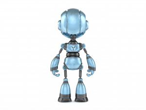 Blue Metal Robot 3D Model