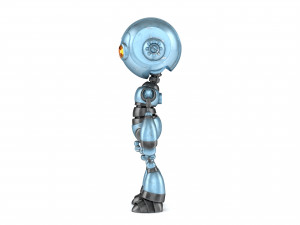 Blue Metal Robot 3D Model