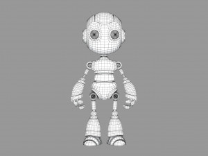 Blue Metal Robot 3D Model