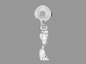 Blue Metal Robot 3D Model