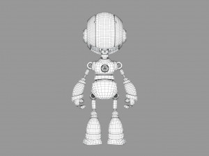 Blue Metal Robot 3D Model