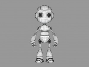 Blue Metal Robot 3D Model
