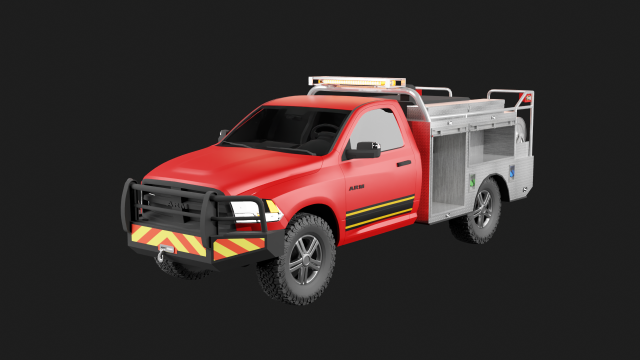 2014 Wildland Brush Truck 3D Model .c4d .max .obj .3ds .fbx .stl .blend 