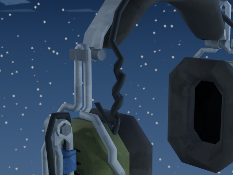 Stylized Tactical Headphones 3D Model