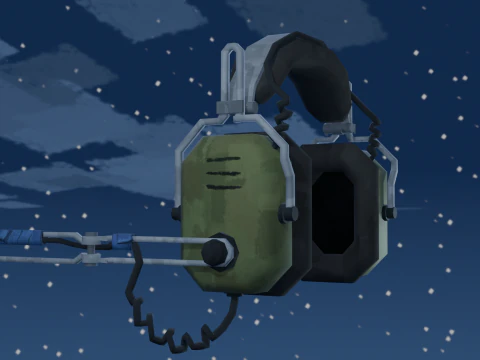 Stylized Tactical Headphones 3D Model