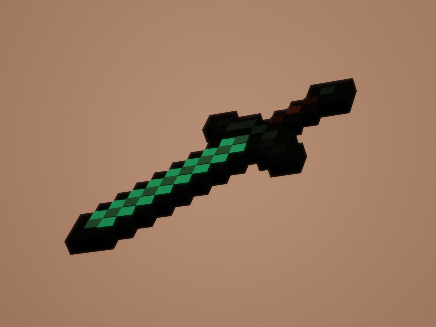 Minecraft Dark Diamond Sword FREE 3D Model Free 3D model free 3D