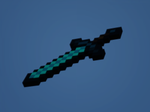 Minecraft Diamond Sword 3D Print Model