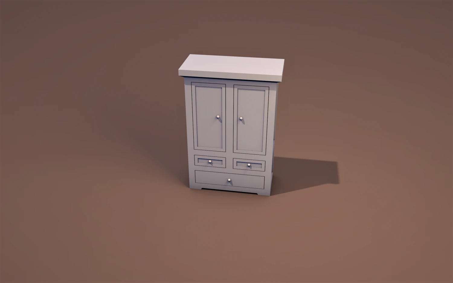Waredrobe 3D Model .c4d .max .obj .3ds .fbx .stl .blend 