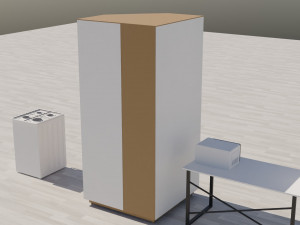 Kitchen and bedroom furniture 3D Model