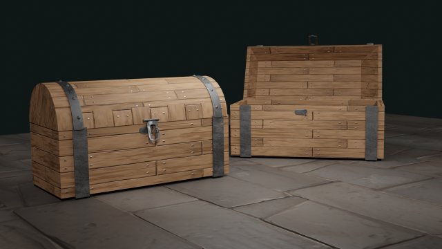 Chest 3D Модель .c4d .max .obj .3ds .fbx .stl .blend 