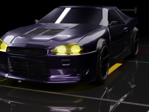 Skyline r34 3D Model