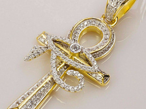 Diamond Ankh Cross Pendant Charm 3D 打印模型