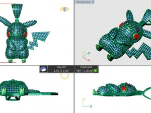 Pokemon Diamond Pendant 3D Print Model