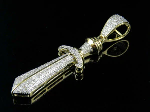 Sword Diamond Pendant 3D Print Model