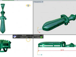 Sword Diamond Pendant 3D Print Model