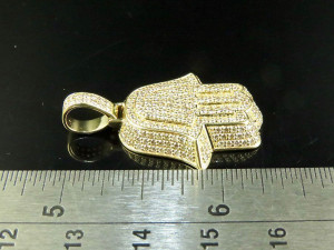 KHAMASA HAND DIAMOND PENDANT 3D 프린트 모델