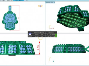 KHAMASA HAND DIAMOND PENDANT 3D 프린트 모델