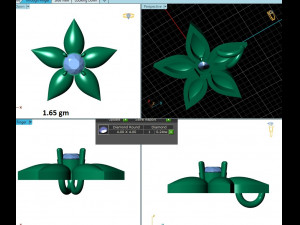 Flower Diamond Pendant 3Dプリントモデル