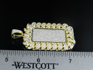 DIAMOND CUBAN CHAIN PENDANT 3D प्रिंट मॉडल