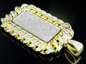 DIAMOND CUBAN CHAIN PENDANT 3D Print Model