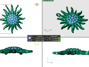 SUN DIAMOND PENDANT 3D Принт Модель