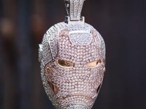 IRONNMAN FACE DIAMOND PENDANT 3Dプリントモデル