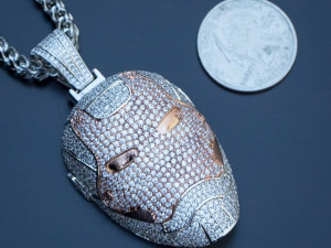 IRONNMAN FACE DIAMOND PENDANT 3Dプリントモデル
