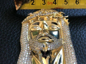 JESUS DIAMOND PENDANT 2 3D Print Model