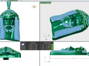 JESUS DIAMOND PENDANT 2 3D Print Model