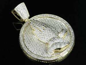 JOINING HAND DIAMOND PENDANT 2 3D प्रिंट मॉडल