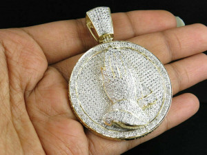 JOINING HAND DIAMOND PENDANT 2 3D Print Model