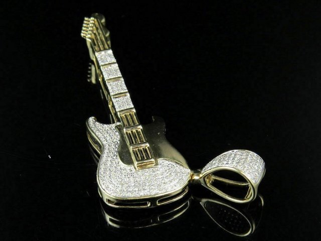 GUITAR DIAMOND PENDANT 3D Принт Модель .c4d .max .obj .3ds .fbx .stl .blend 