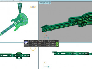 GUITAR DIAMOND PENDANT 3D Принт Модель