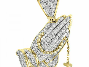 JOINING HAND DIAMOND PENDANT 3 3D Print Model